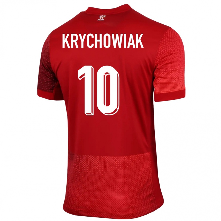 Niño Fútbol Camiseta Polonia Grzegorz Krychowiak #10 Rojo 2ª Equipación 24-26 Perú