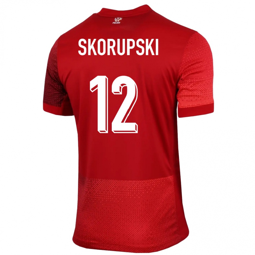 Niño Fútbol Camiseta Polonia Lukasz Skorupski #12 Rojo 2ª Equipación 24-26 Perú