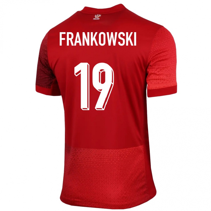 Niño Fútbol Camiseta Polonia Przemyslaw Frankowski #19 Rojo 2ª Equipación 24-26 Perú