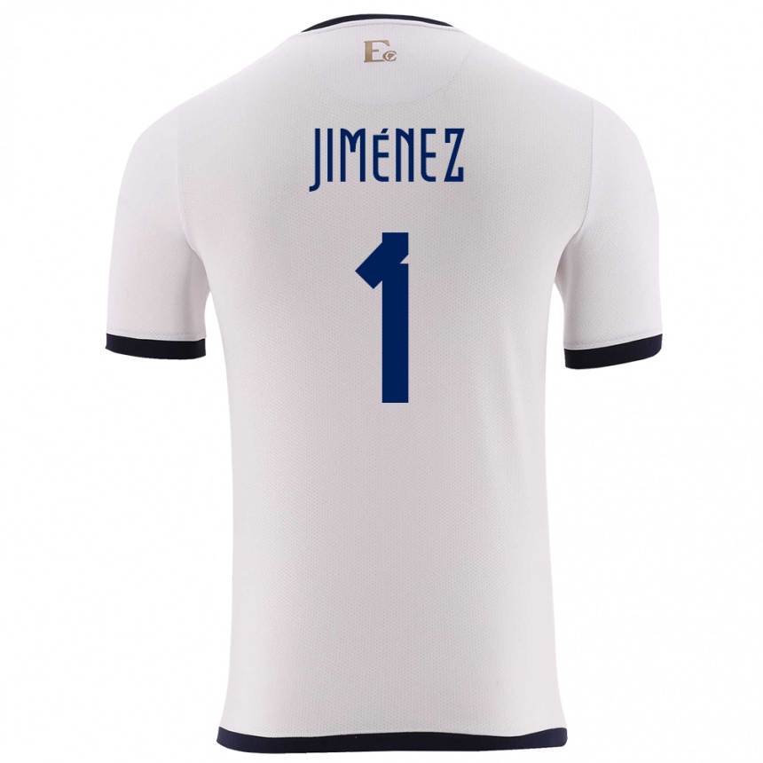 Niño Fútbol Camiseta Ecuador Tony Jimenez #1 Blanco 2ª Equipación 24-26 Perú