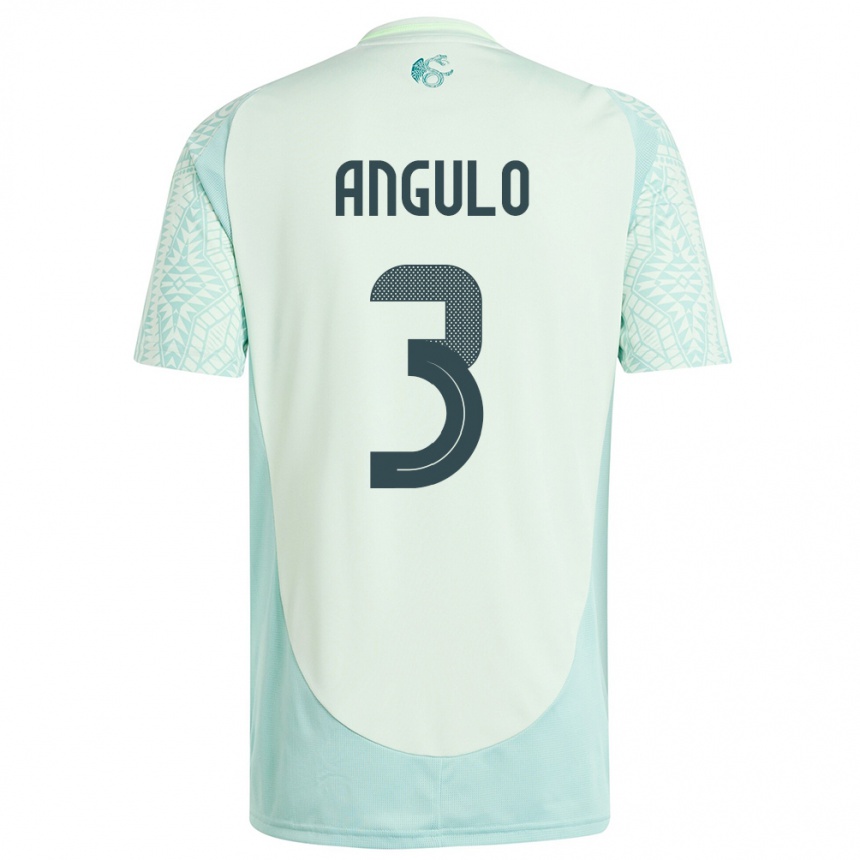 Niño Fútbol Camiseta México Jesus Angulo #3 Lino Verde 2ª Equipación 24-26 Perú