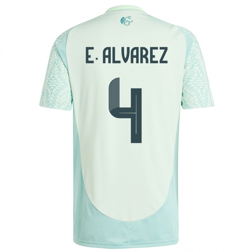 Niño Fútbol Camiseta México Edson Alvarez #4 Lino Verde 2ª Equipación 24-26 Perú