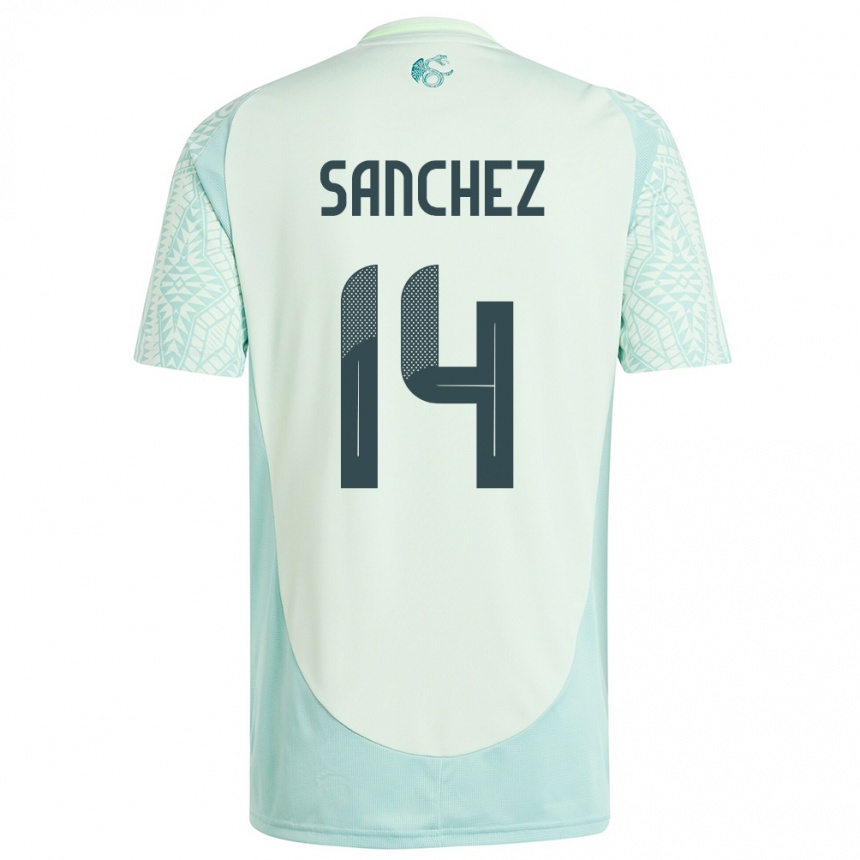 Niño Fútbol Camiseta México Erick Sanchez #14 Lino Verde 2ª Equipación 24-26 Perú