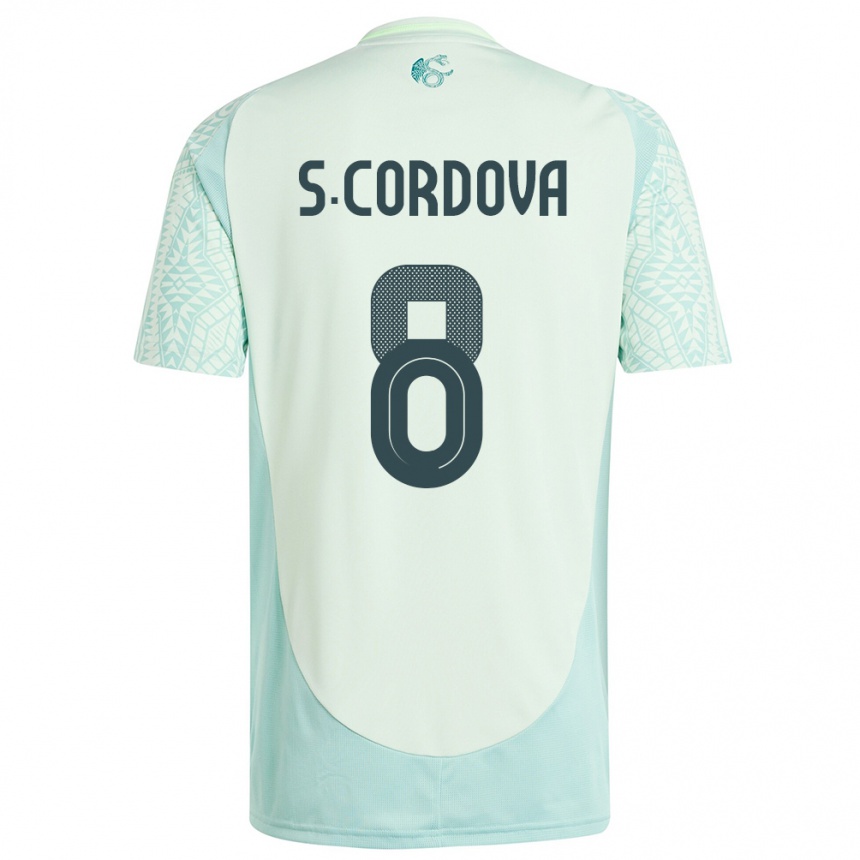 Niño Fútbol Camiseta México Sebastian Cordova #8 Lino Verde 2ª Equipación 24-26 Perú