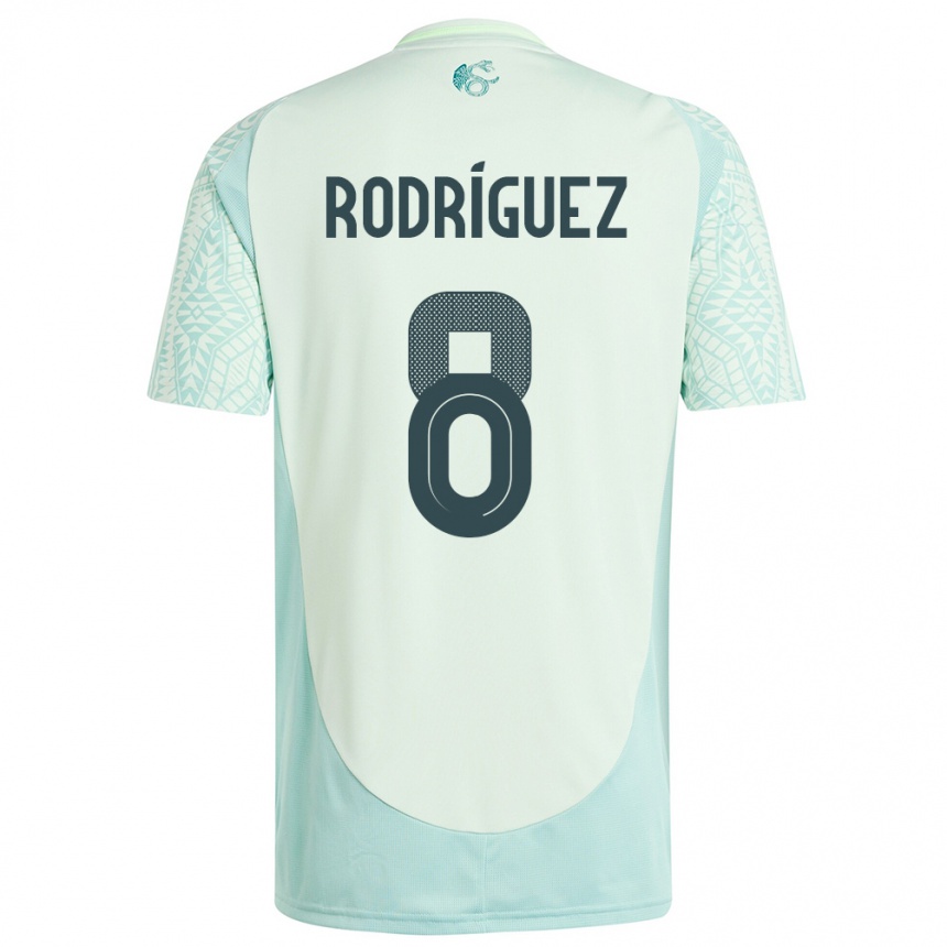 Niño Fútbol Camiseta México Carlos Rodriguez #8 Lino Verde 2ª Equipación 24-26 Perú