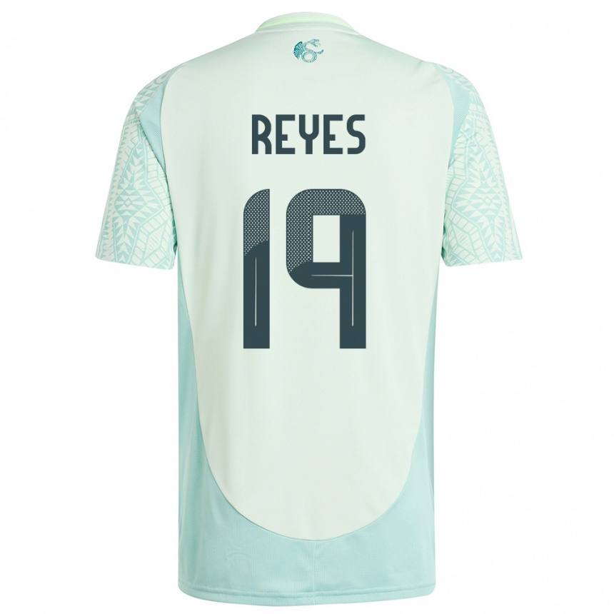 Niño Fútbol Camiseta México Israel Reyes #19 Lino Verde 2ª Equipación 24-26 Perú