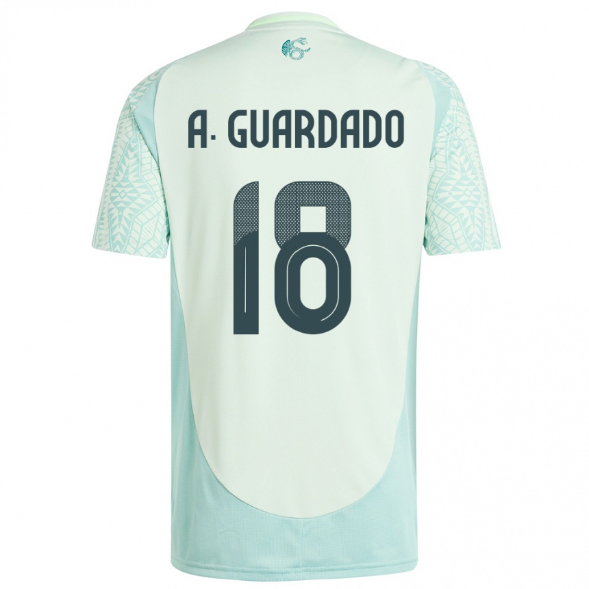 Niño Fútbol Camiseta México Andres Guardado #18 Lino Verde 2ª Equipación 24-26 Perú