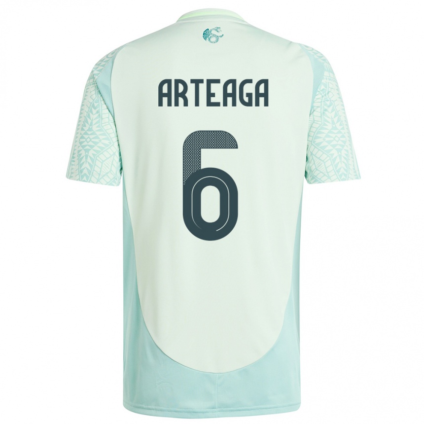 Niño Fútbol Camiseta México Gerardo Arteaga #6 Lino Verde 2ª Equipación 24-26 Perú