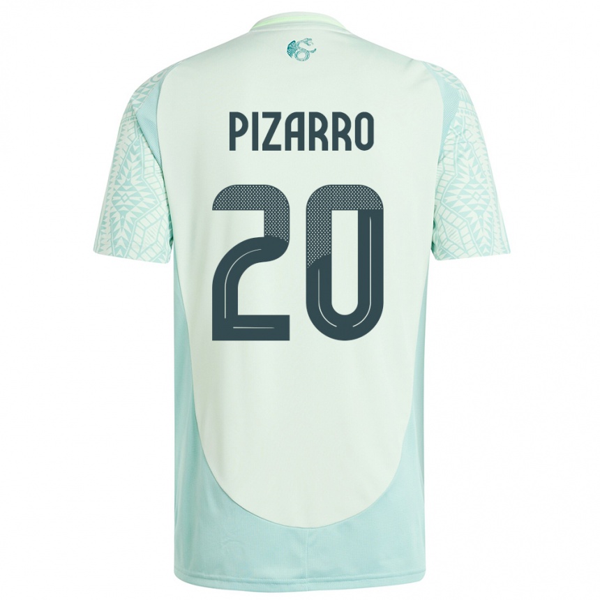 Niño Fútbol Camiseta México Rodolfo Pizarro #20 Lino Verde 2ª Equipación 24-26 Perú