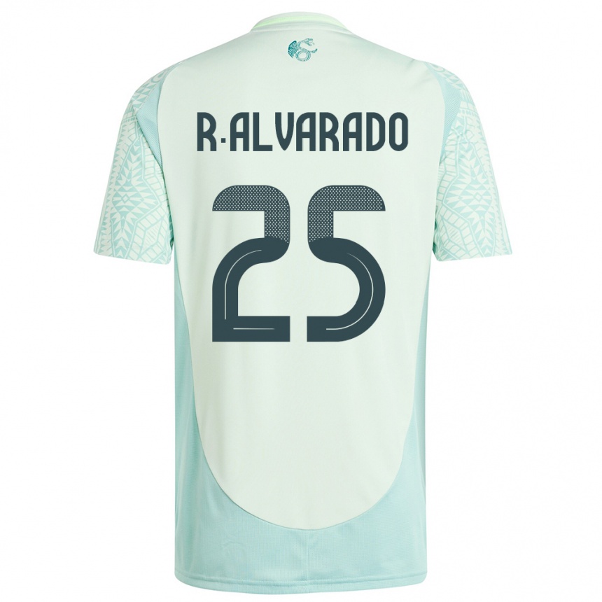 Niño Fútbol Camiseta México Roberto Alvarado #25 Lino Verde 2ª Equipación 24-26 Perú