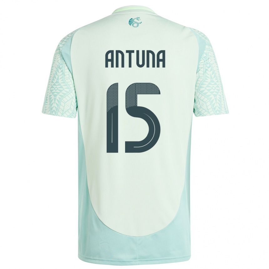 Niño Fútbol Camiseta México Uriel Antuna #15 Lino Verde 2ª Equipación 24-26 Perú