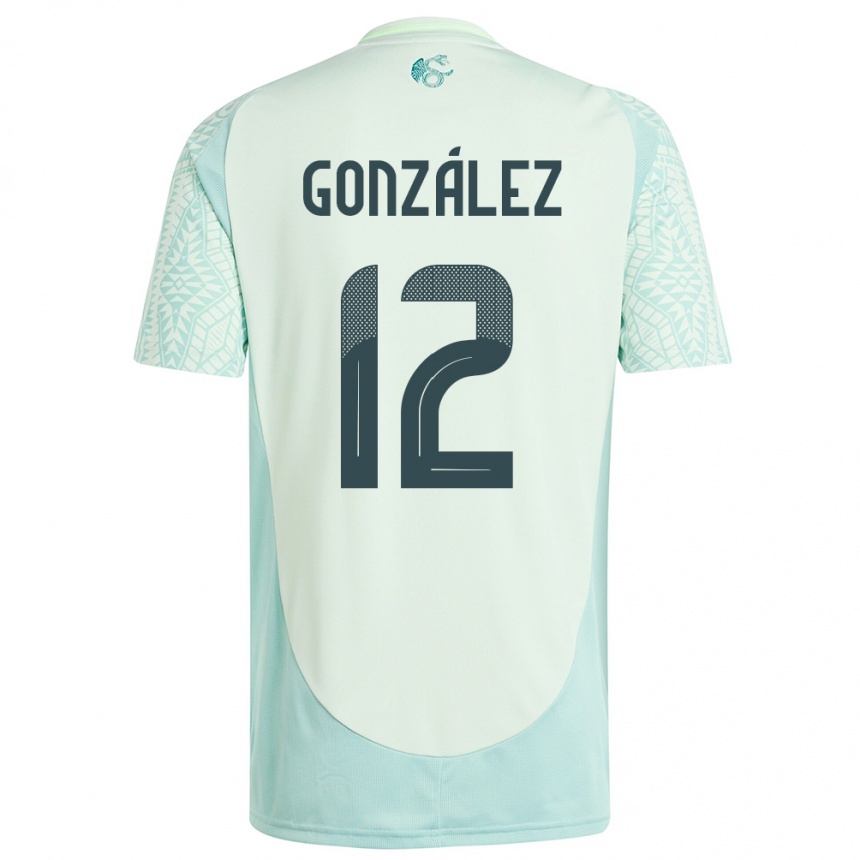 Niño Fútbol Camiseta México Itzel Gonzalez #12 Lino Verde 2ª Equipación 24-26 Perú