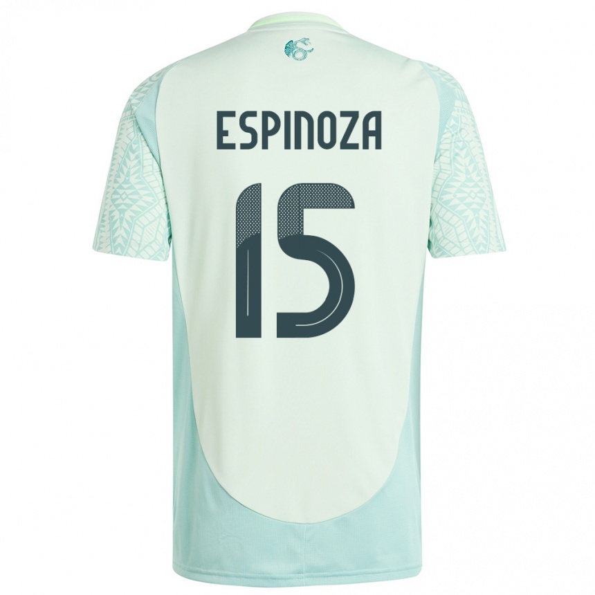 Niño Fútbol Camiseta México Greta Espinoza #15 Lino Verde 2ª Equipación 24-26 Perú