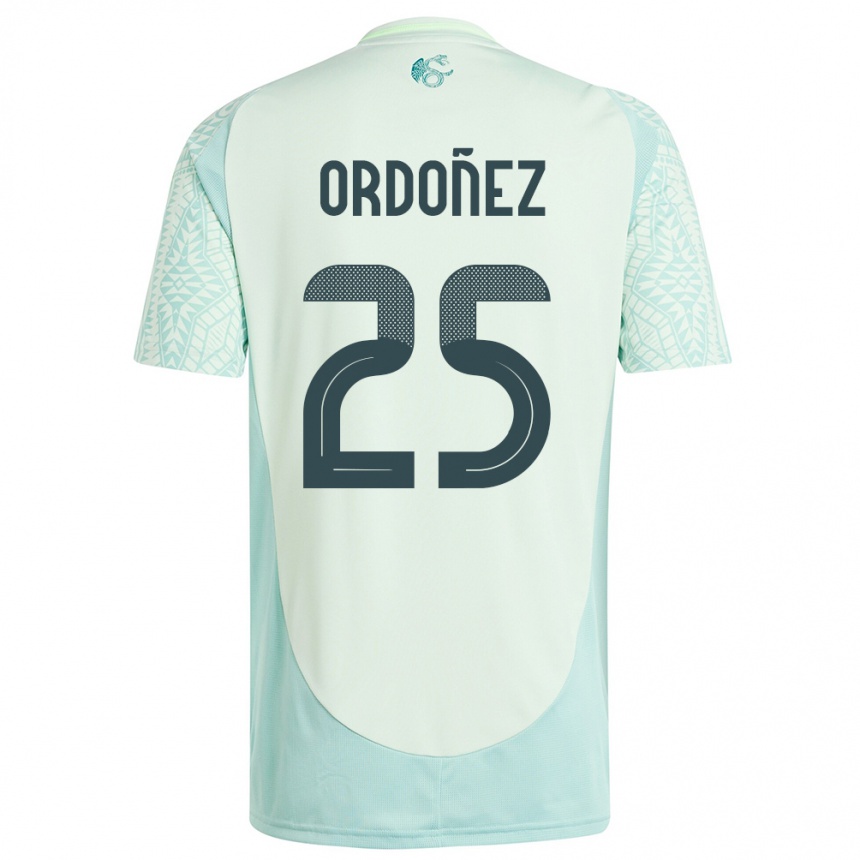 Niño Fútbol Camiseta México Diana Ordonez #25 Lino Verde 2ª Equipación 24-26 Perú