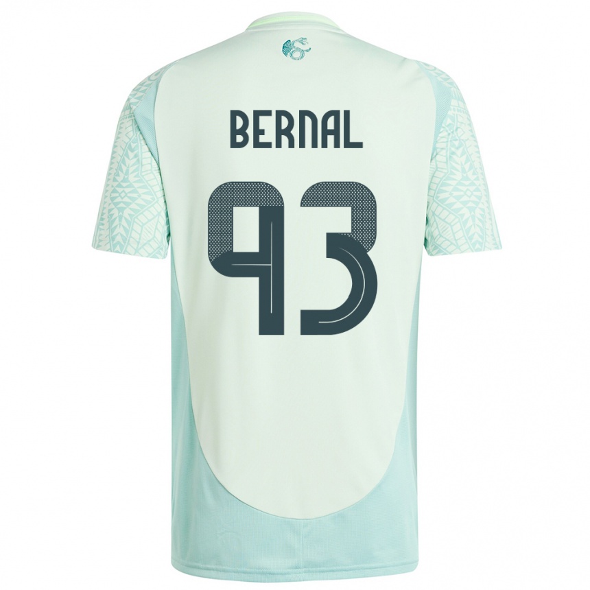 Niño Fútbol Camiseta México Rebeca Bernal #93 Lino Verde 2ª Equipación 24-26 Perú