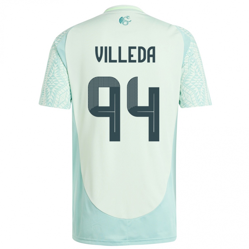 Niño Fútbol Camiseta México Melany Villeda #94 Lino Verde 2ª Equipación 24-26 Perú