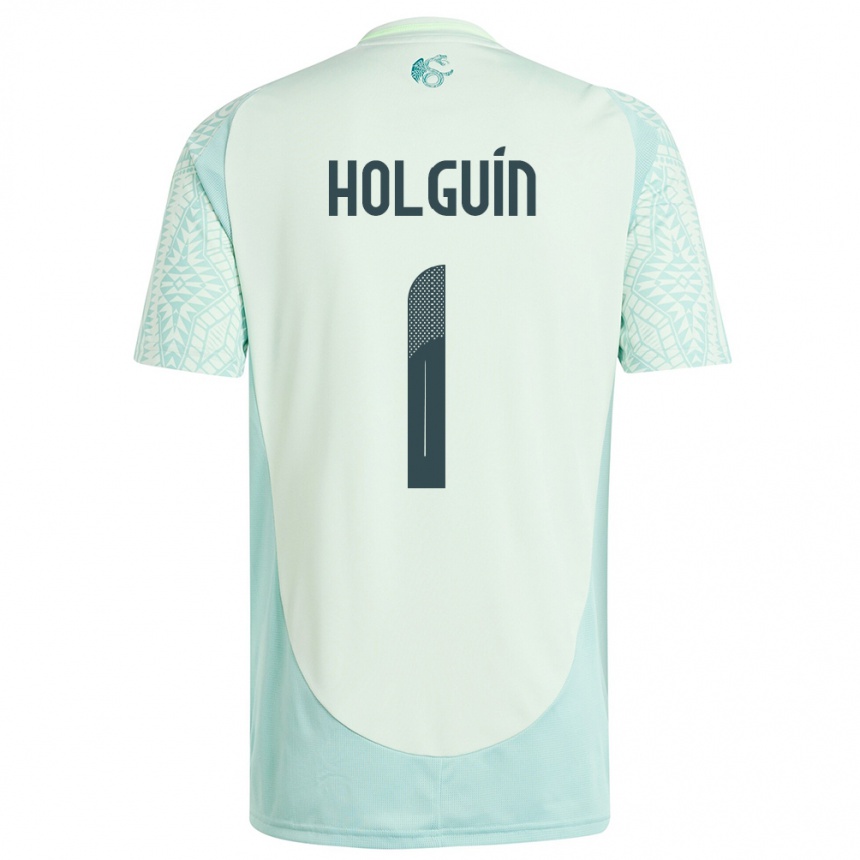 Niño Fútbol Camiseta México Hector Holguin #1 Lino Verde 2ª Equipación 24-26 Perú