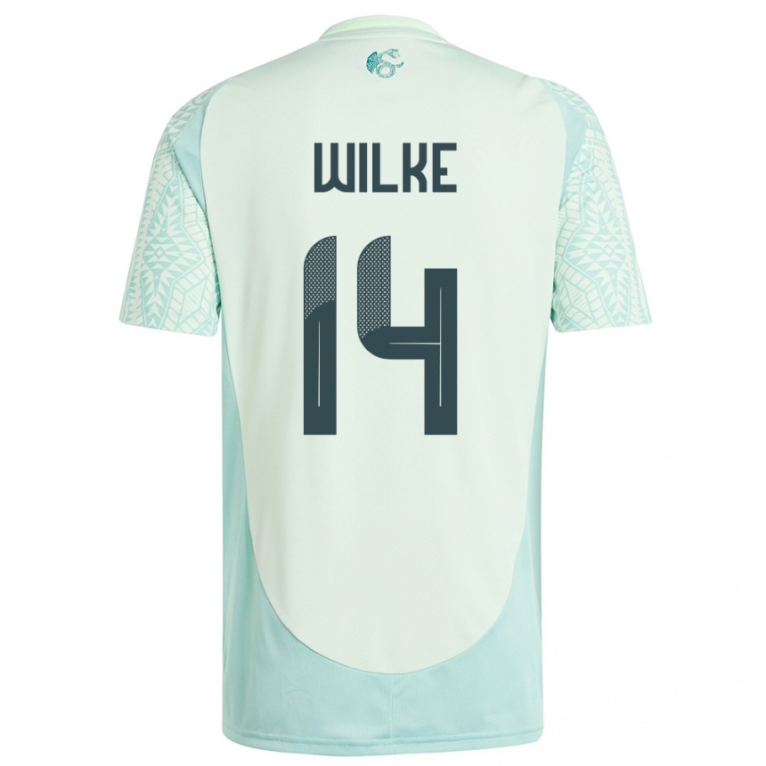 Niño Fútbol Camiseta México Teun Wilke #14 Lino Verde 2ª Equipación 24-26 Perú