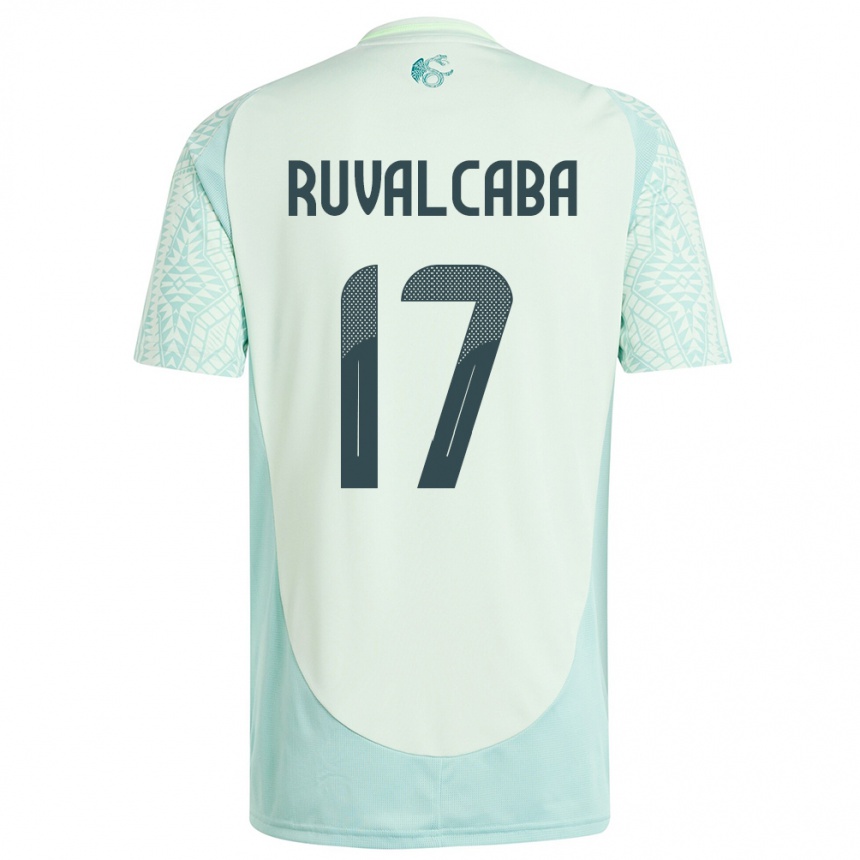 Niño Fútbol Camiseta México Jorge Ruvalcaba #17 Lino Verde 2ª Equipación 24-26 Perú