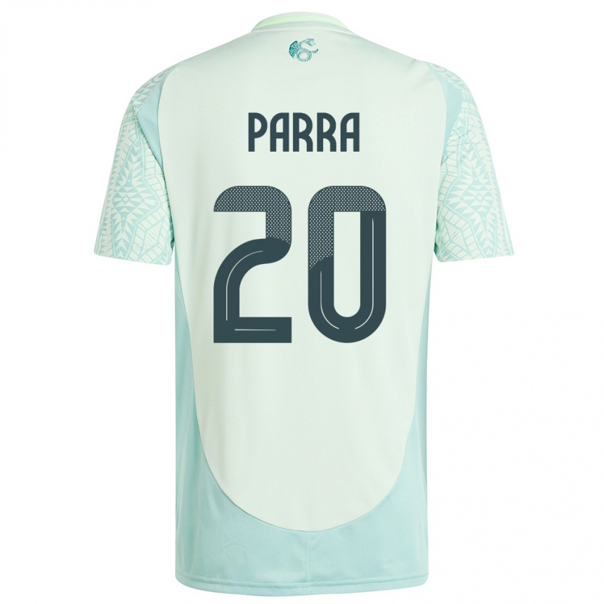 Niño Fútbol Camiseta México Rodrigo Parra #20 Lino Verde 2ª Equipación 24-26 Perú