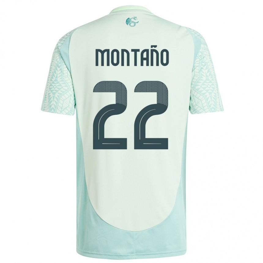 Niño Fútbol Camiseta México Andres Montano #22 Lino Verde 2ª Equipación 24-26 Perú