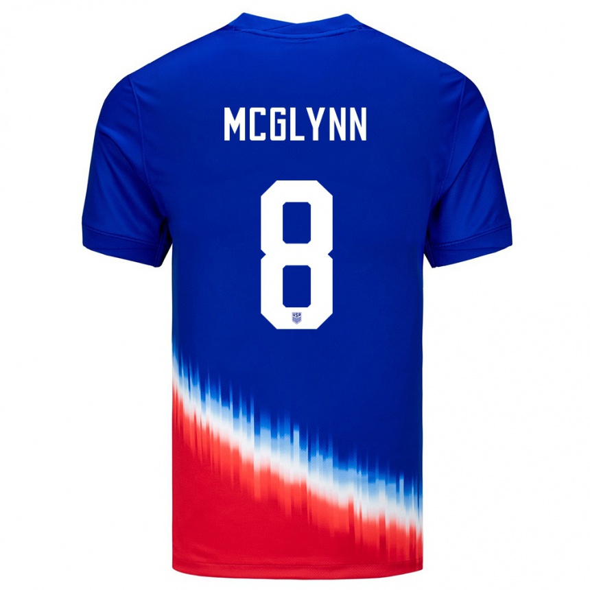 Niño Fútbol Camiseta Estados Unidos Jack Mcglynn #8 Azul 2ª Equipación 24-26 Perú