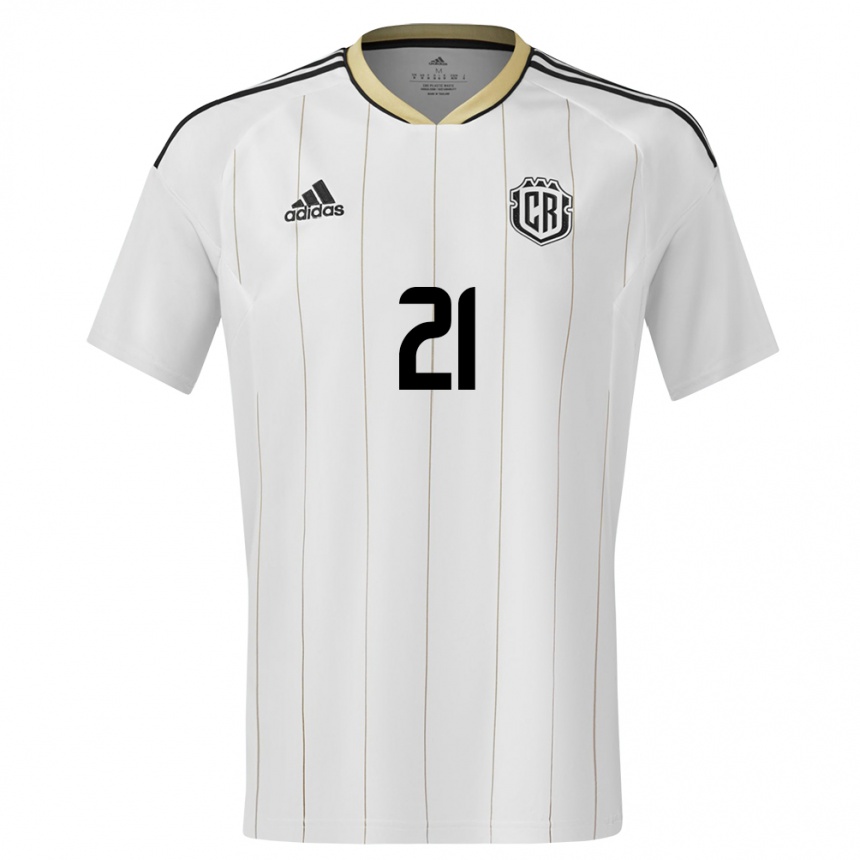 Niño Fútbol Camiseta Costa Rica Carlos Mora #21 Blanco 2ª Equipación 24-26 Perú