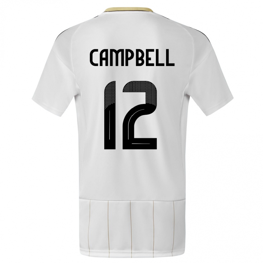 Niño Fútbol Camiseta Costa Rica Joel Campbell #12 Blanco 2ª Equipación 24-26 Perú