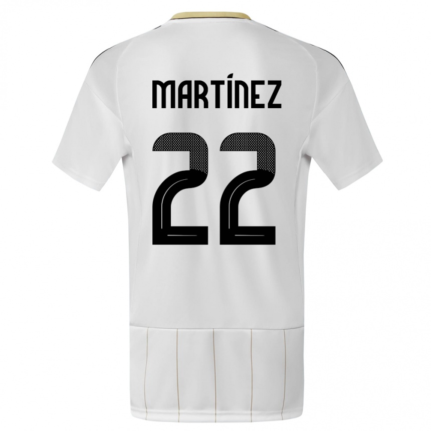 Niño Fútbol Camiseta Costa Rica Carlos Martinez #22 Blanco 2ª Equipación 24-26 Perú