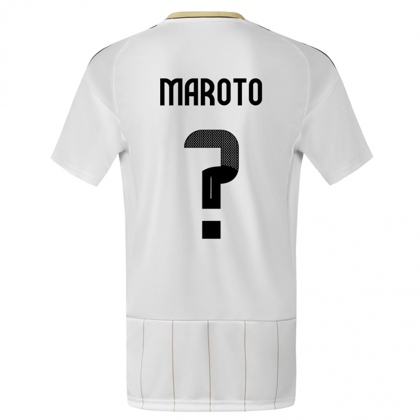 Niño Fútbol Camiseta Costa Rica Victor Maroto #0 Blanco 2ª Equipación 24-26 Perú