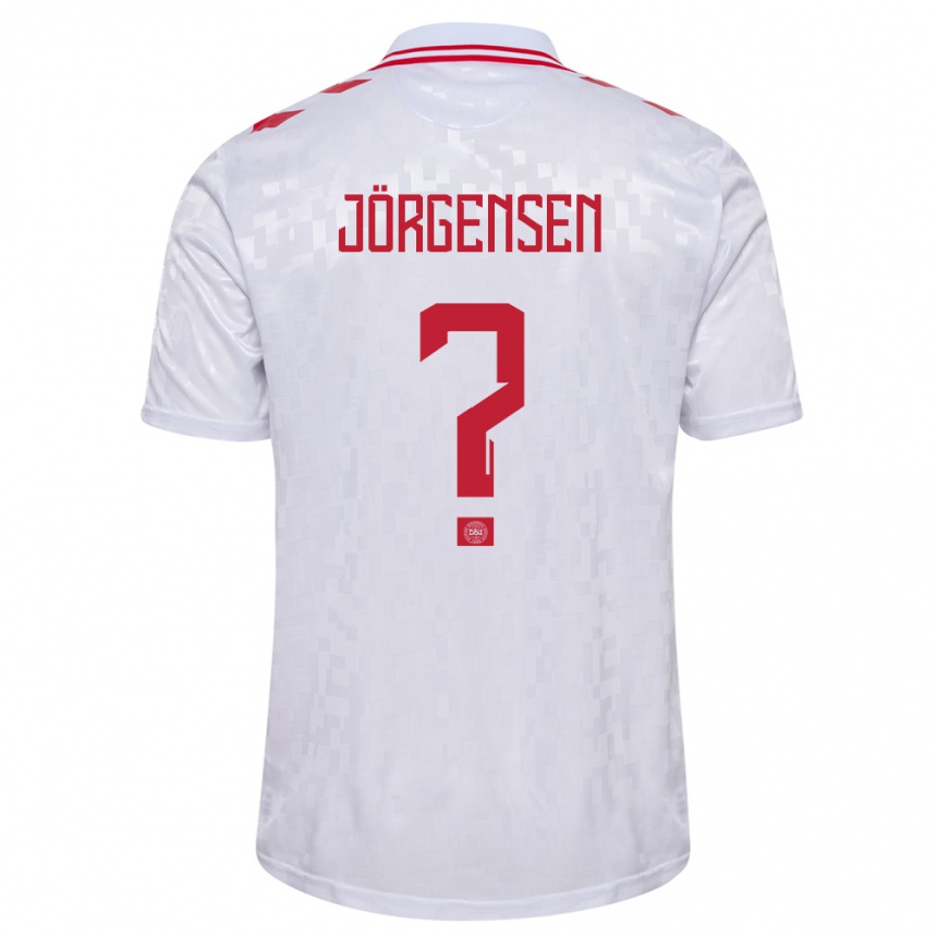 Niño Fútbol Camiseta Dinamarca Thomas Jörgensen #0 Blanco 2ª Equipación 24-26 Perú