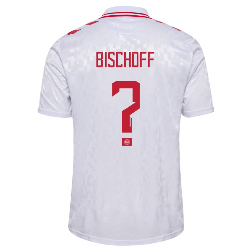 Niño Fútbol Camiseta Dinamarca Clement Bischoff #0 Blanco 2ª Equipación 24-26 Perú