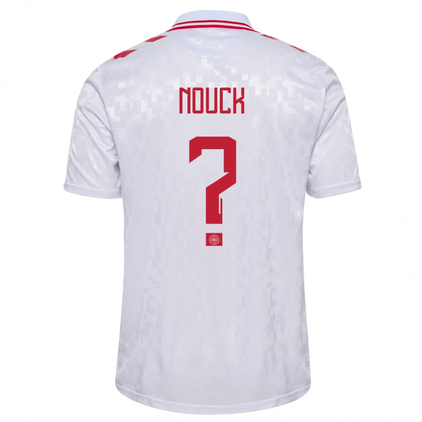 Niño Fútbol Camiseta Dinamarca Charly Nouck #0 Blanco 2ª Equipación 24-26 Perú