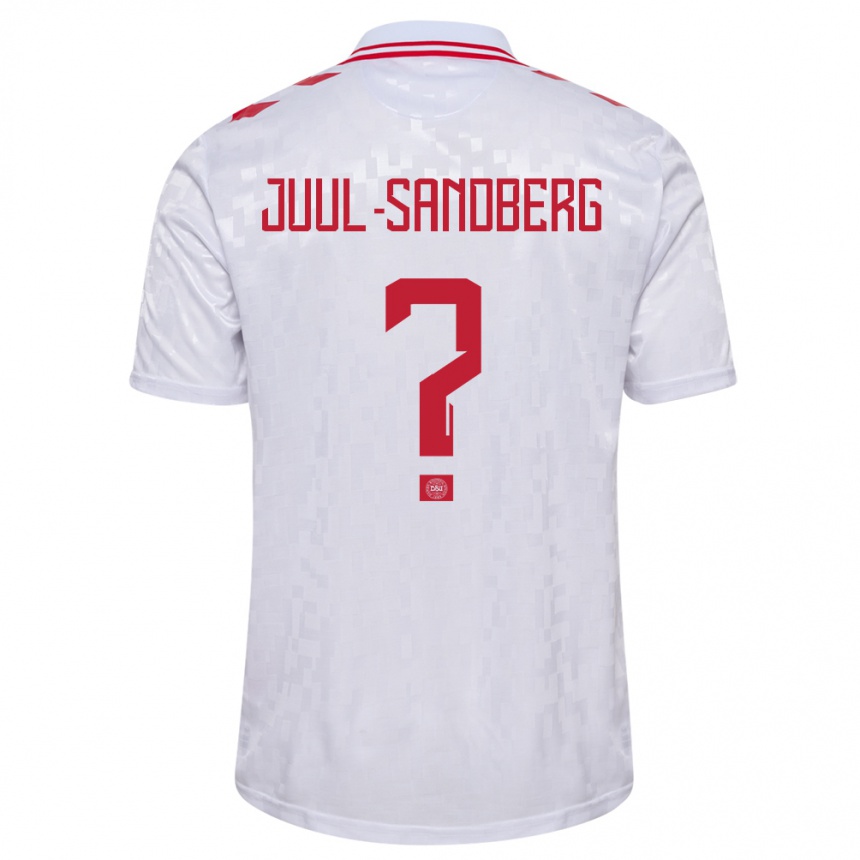 Niño Fútbol Camiseta Dinamarca Nikolaj Juul-Sandberg #0 Blanco 2ª Equipación 24-26 Perú