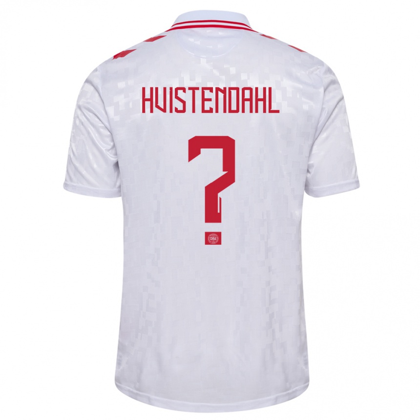 Niño Fútbol Camiseta Dinamarca Johan Hvistendahl #0 Blanco 2ª Equipación 24-26 Perú