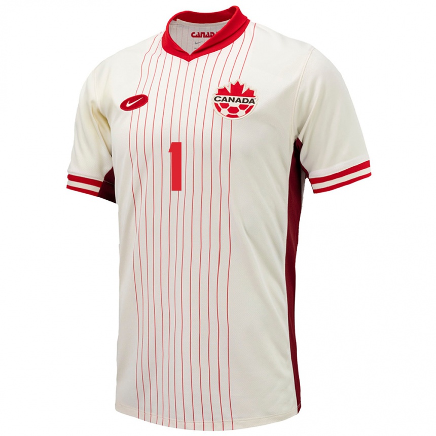 Niño Fútbol Camiseta Canadá Dayne St Clair #1 Blanco 2ª Equipación 24-26 Perú