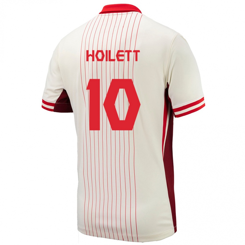 Niño Fútbol Camiseta Canadá David Junior Hoilett #10 Blanco 2ª Equipación 24-26 Perú