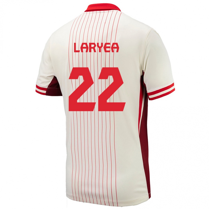 Niño Fútbol Camiseta Canadá Richie Laryea #22 Blanco 2ª Equipación 24-26 Perú