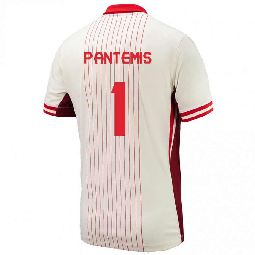 Niño Fútbol Camiseta Canadá James Pantemis #1 Blanco 2ª Equipación 24-26 Perú