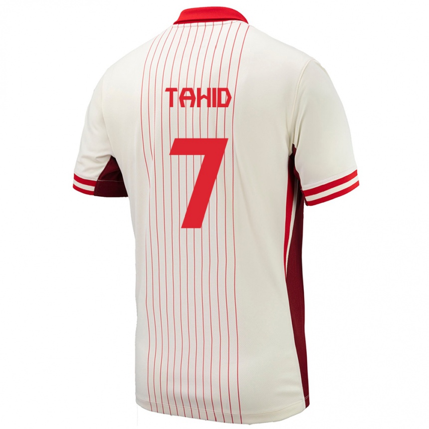 Niño Fútbol Camiseta Canadá Taryck Tahid #7 Blanco 2ª Equipación 24-26 Perú