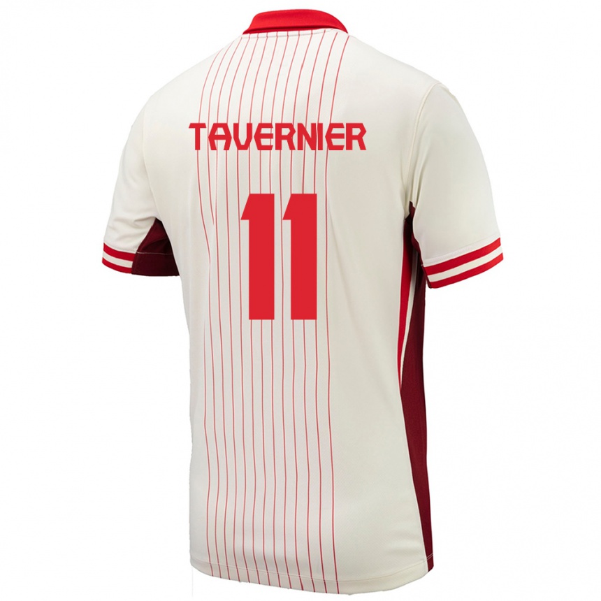 Niño Fútbol Camiseta Canadá Kevaughn Tavernier #11 Blanco 2ª Equipación 24-26 Perú