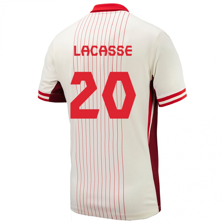 Niño Fútbol Camiseta Canadá Cloe Lacasse #20 Blanco 2ª Equipación 24-26 Perú