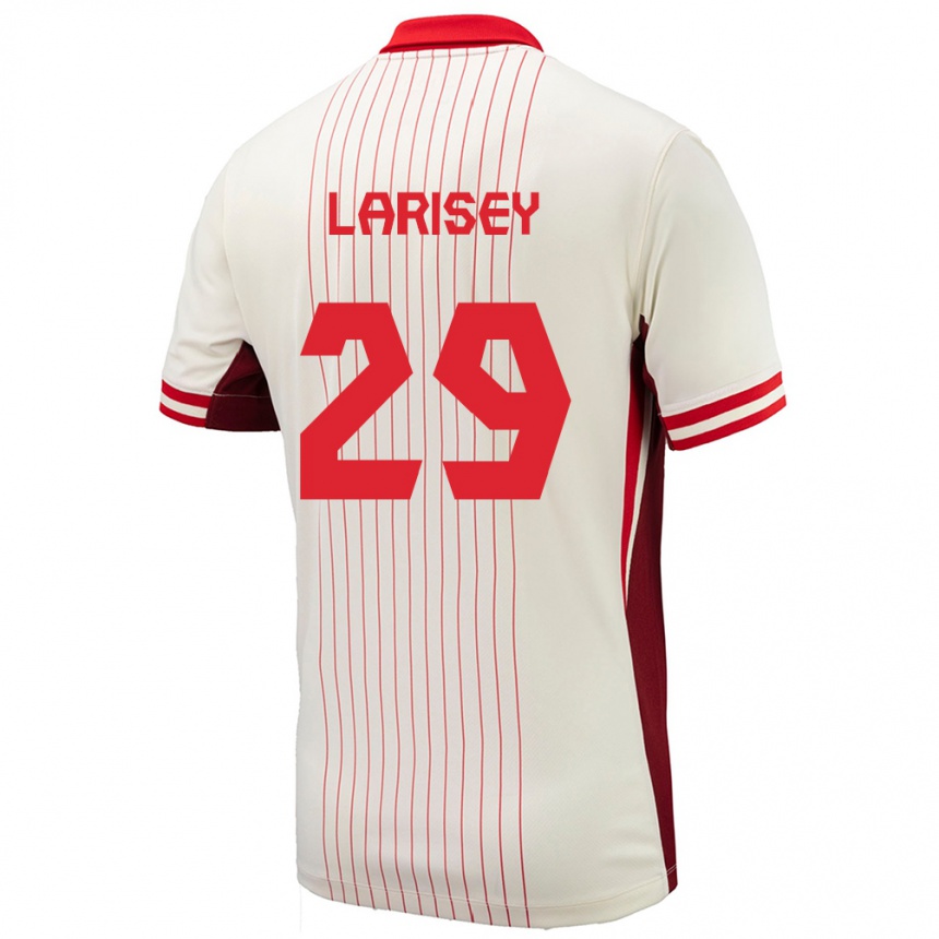 Niño Fútbol Camiseta Canadá Clarissa Larisey #29 Blanco 2ª Equipación 24-26 Perú