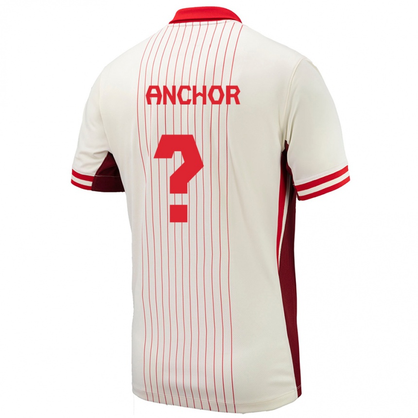 Niño Fútbol Camiseta Canadá Max Anchor #0 Blanco 2ª Equipación 24-26 Perú