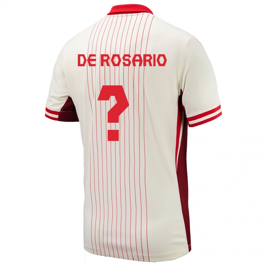 Niño Fútbol Camiseta Canadá Adisa De Rosario #0 Blanco 2ª Equipación 24-26 Perú