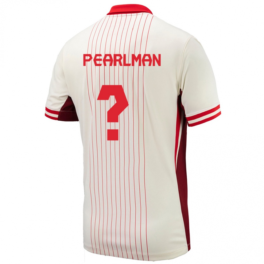 Niño Fútbol Camiseta Canadá Adam Pearlman #0 Blanco 2ª Equipación 24-26 Perú