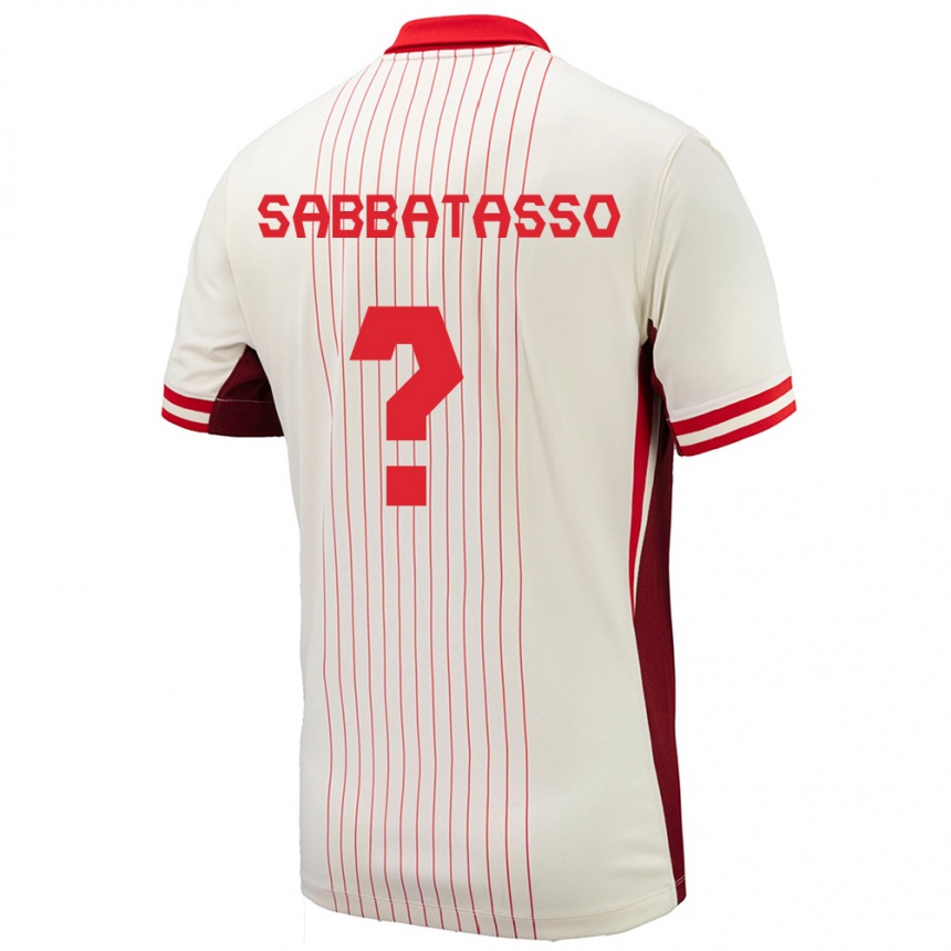 Niño Fútbol Camiseta Canadá Jeronimo Sabbatasso #0 Blanco 2ª Equipación 24-26 Perú