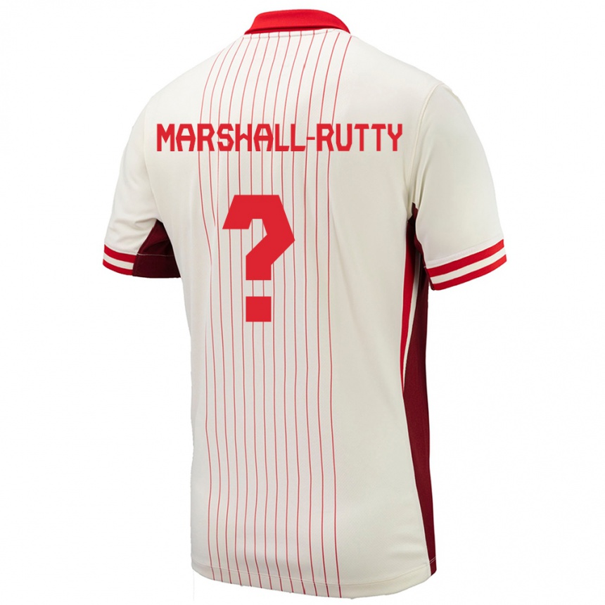 Niño Fútbol Camiseta Canadá Jahkeele Marshall Rutty #0 Blanco 2ª Equipación 24-26 Perú