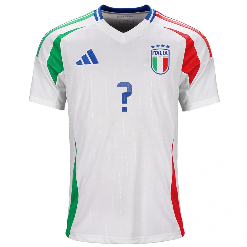 Niño Fútbol Camiseta Italia Su Nombre #0 Blanco 2ª Equipación 24-26 Perú