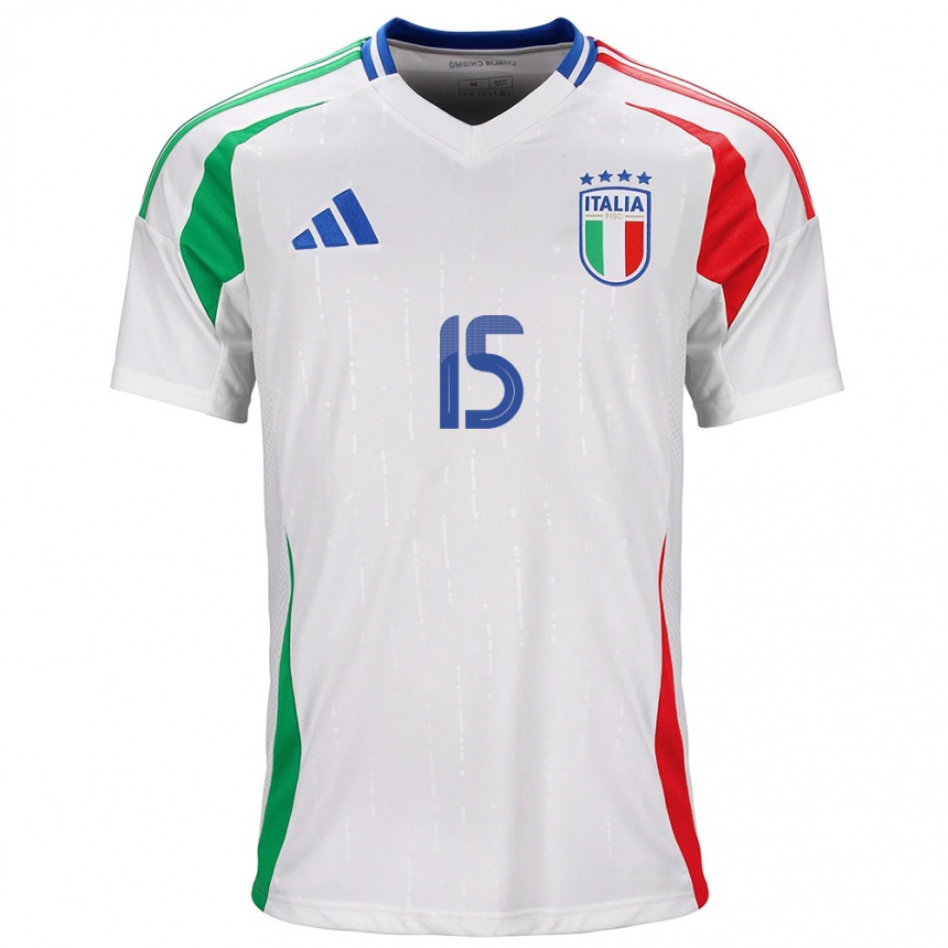 Niño Fútbol Camiseta Italia Annamaria Serturini #15 Blanco 2ª Equipación 24-26 Perú